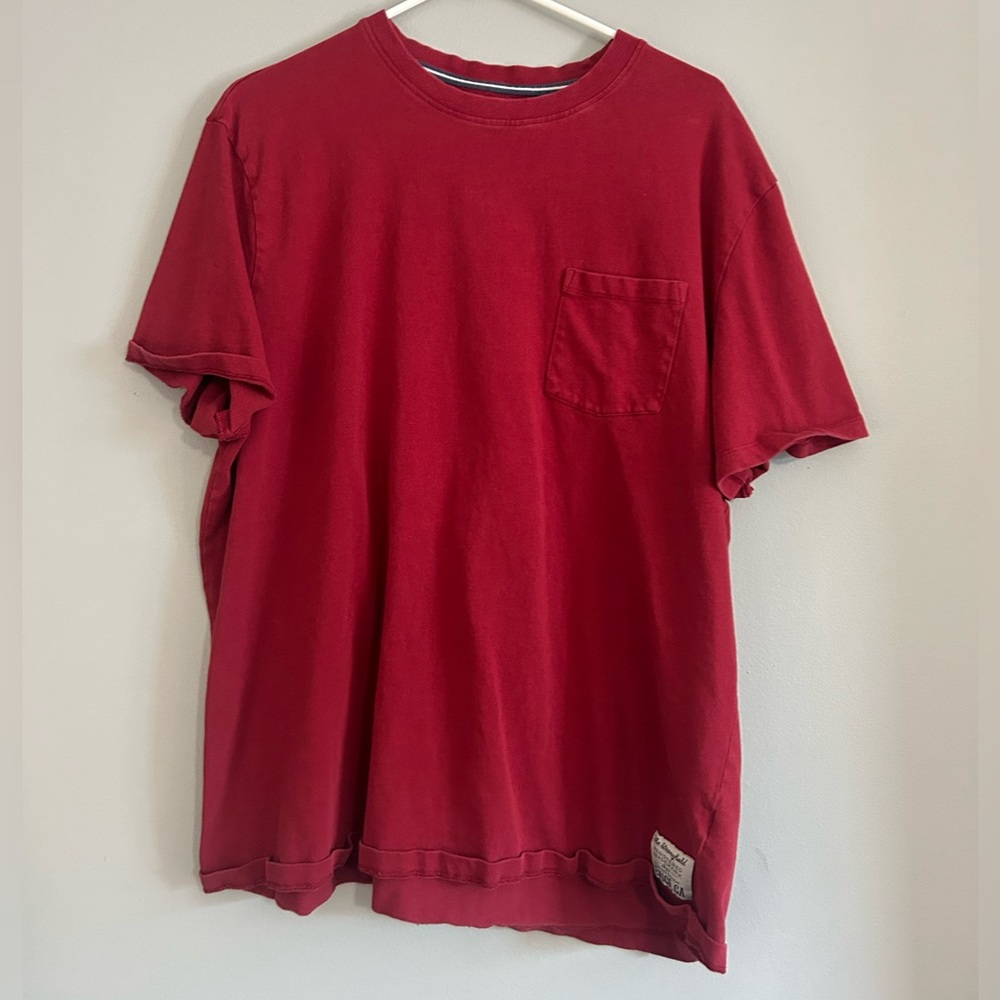 Men's Red Pocket Short-Sleeve T-Shirt